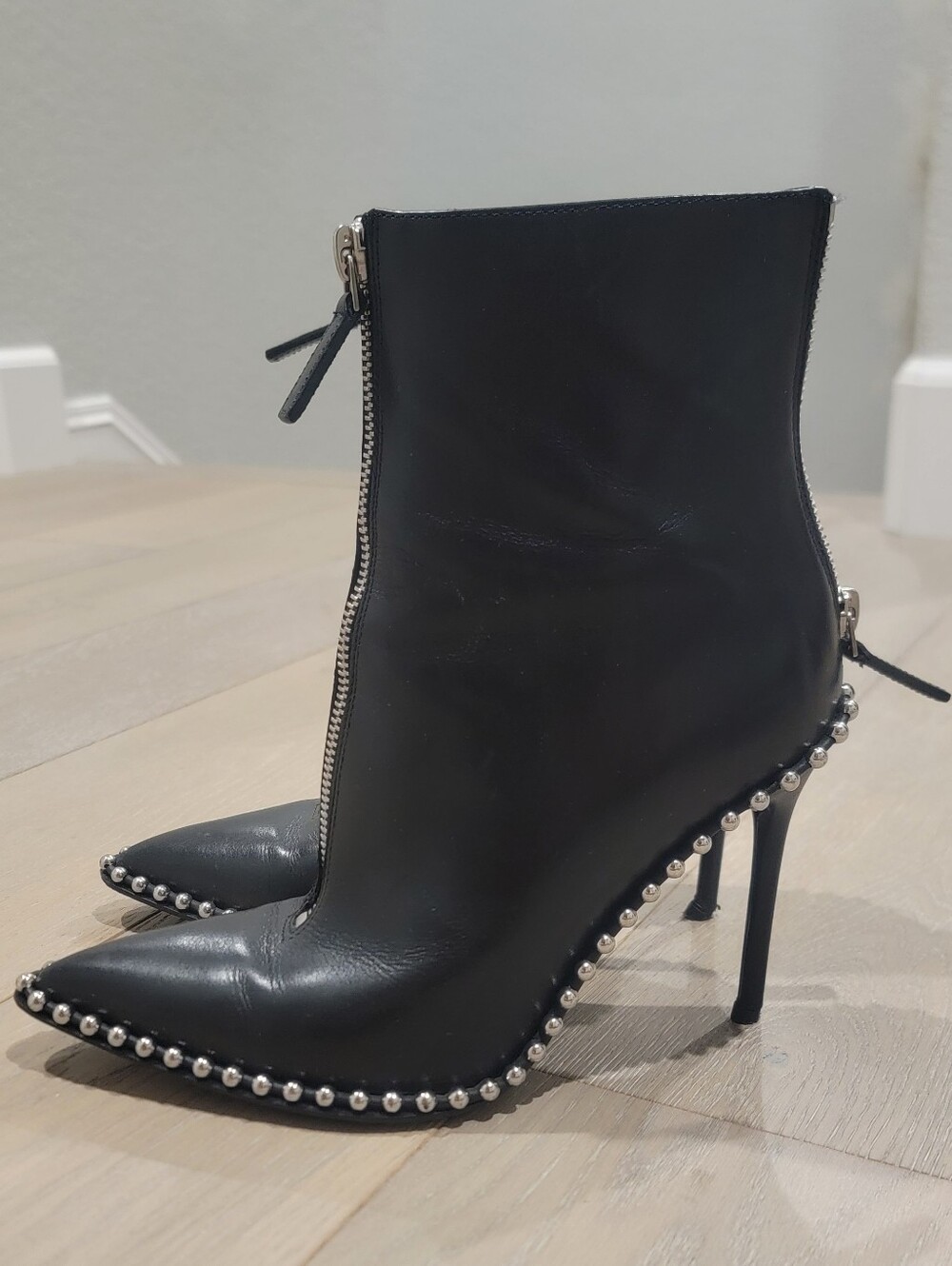 Alexander Wang Eri Studded Ankle Boots, Black, 36
